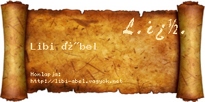 Libi Ábel névjegykártya